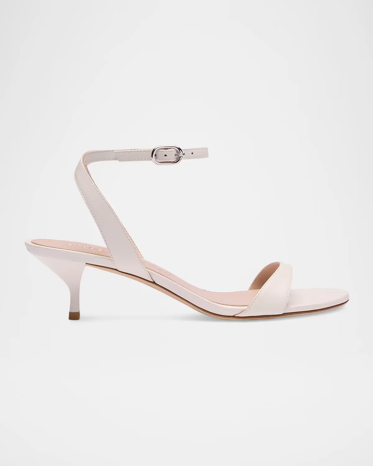 50mm Kellie Leather Ankle-Strap Sandals