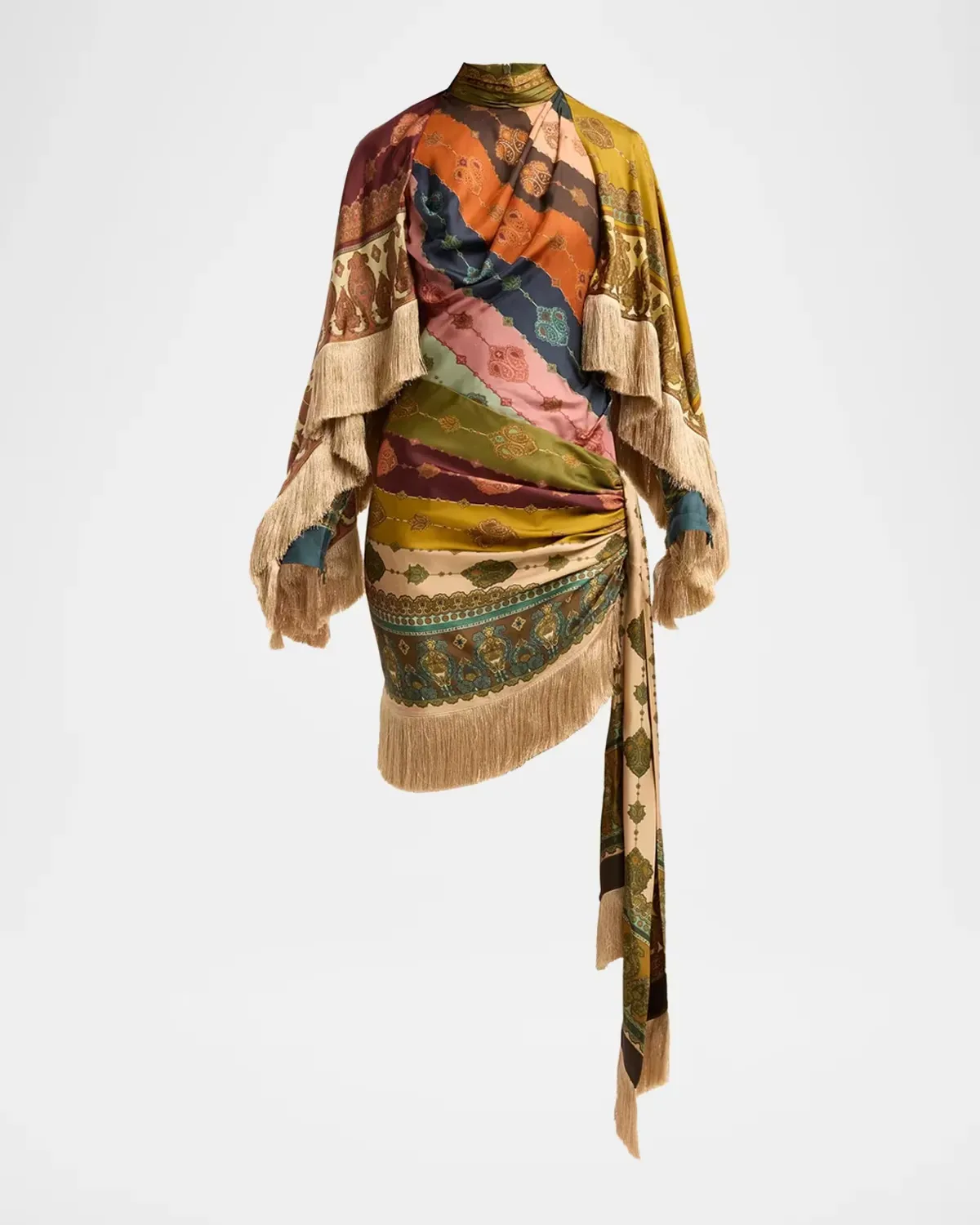 Valiant Silk Fringed Mini Dress by Zimmermann