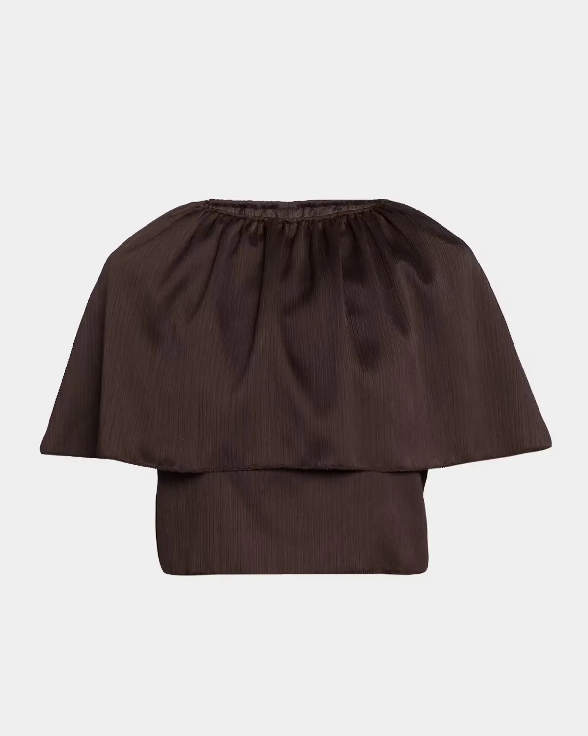 Pliss Satin Cape Top by Vince