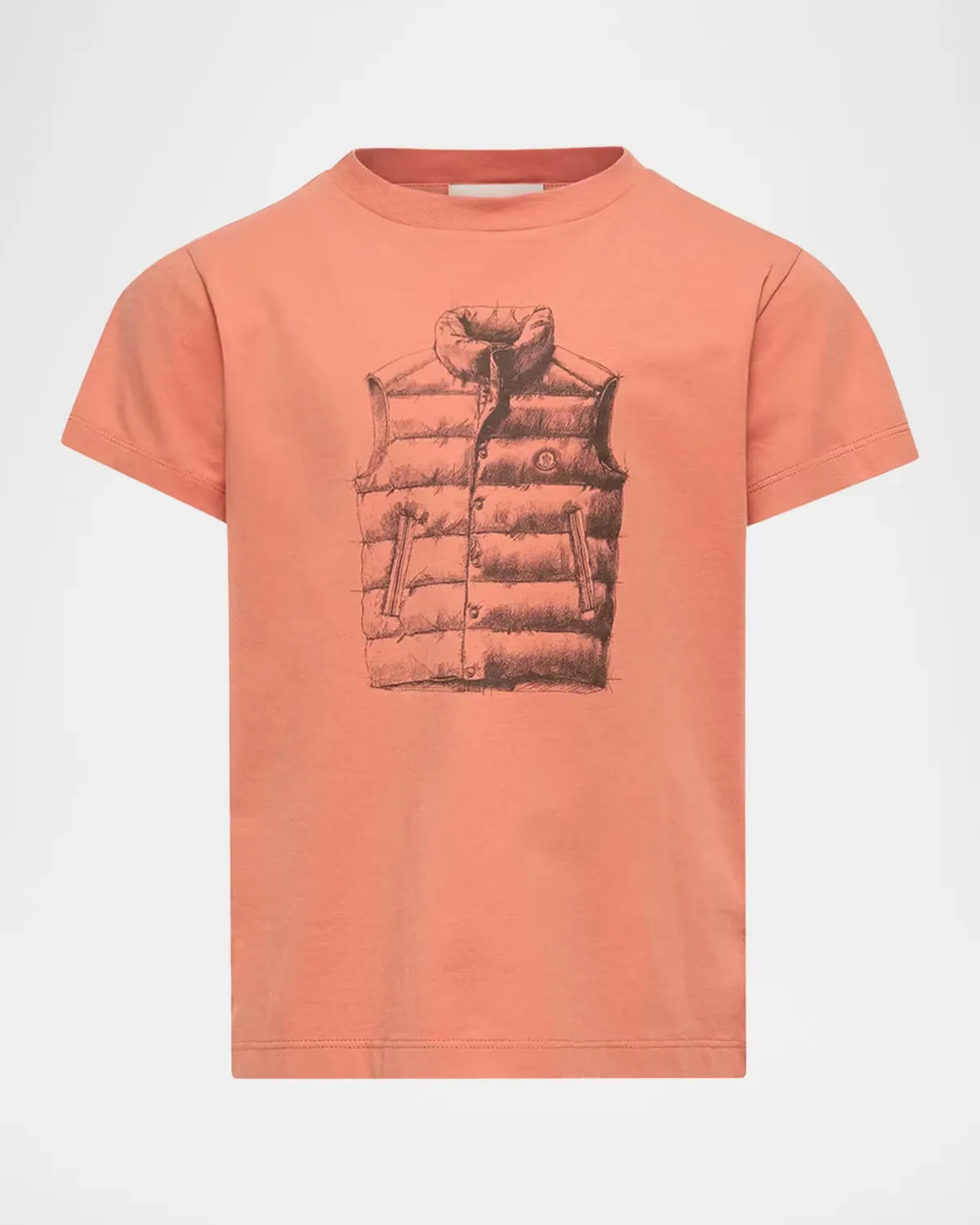 Puffer Vest-Print Cotton Jersey T-Shirt by Moncler