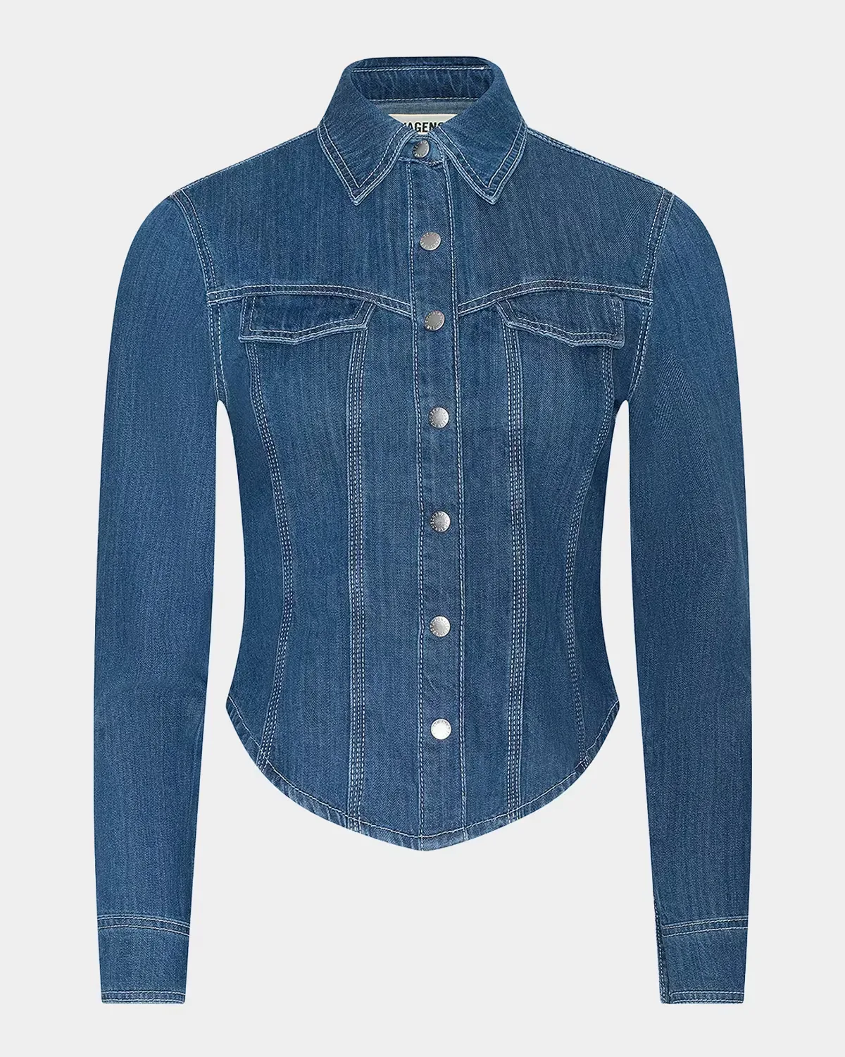 Louis Fitted Denim Shirt by L & apos;AGENCE