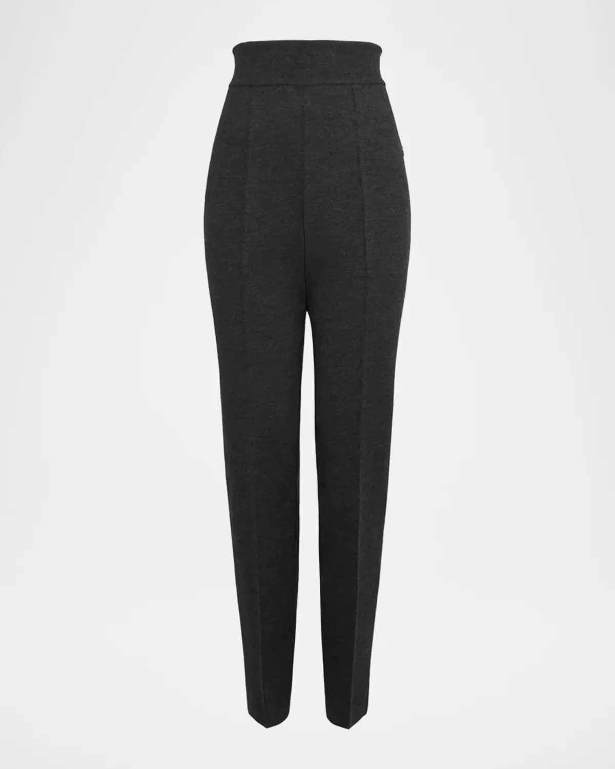 High-Rise Wool Knit Tapered-Leg Pants by ALAA