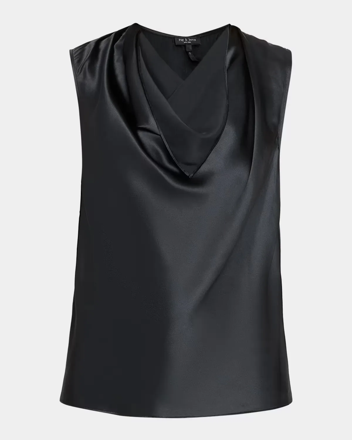 Vinnie Silk Cowl-Neck Top by rag & bone