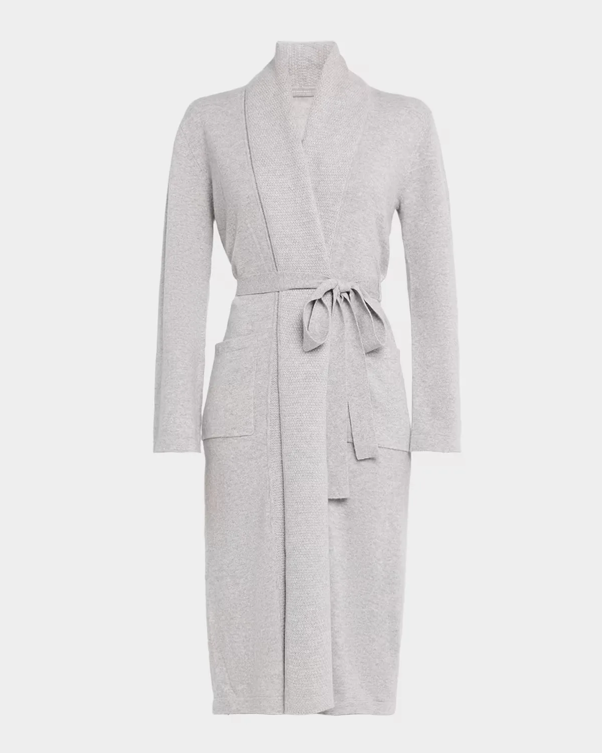 Cashmere Waffle Shawl-Collar Robe by Neiman Marcus