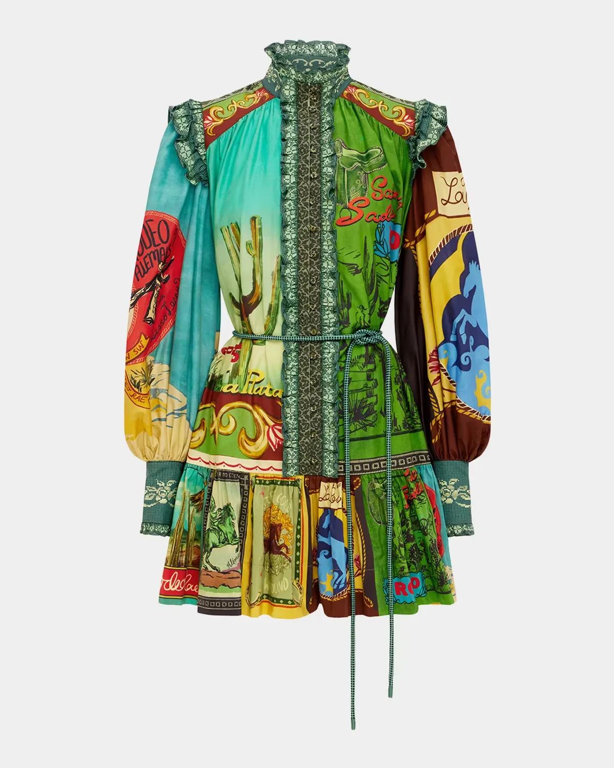 Ace Patchwork Mini Shirtdress by ALMAIS
