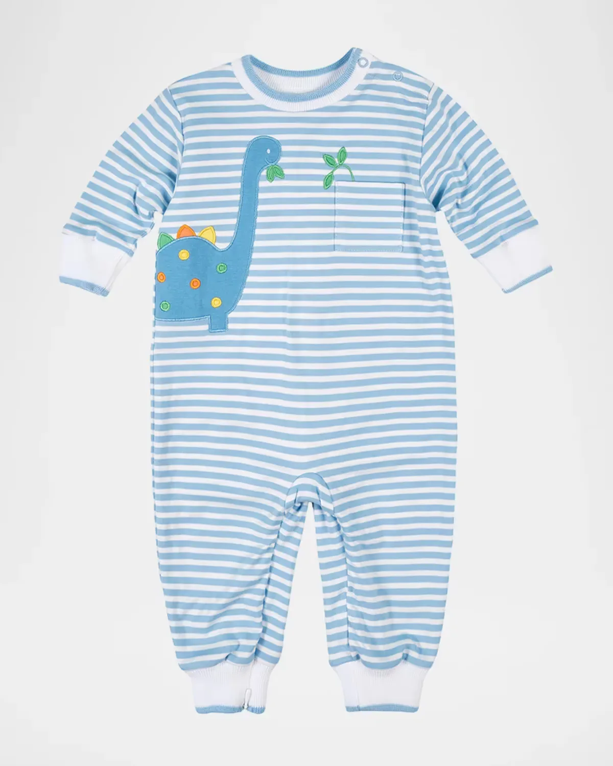 Dinosaur Applique Stripe Knit Longall by Florence Eiseman