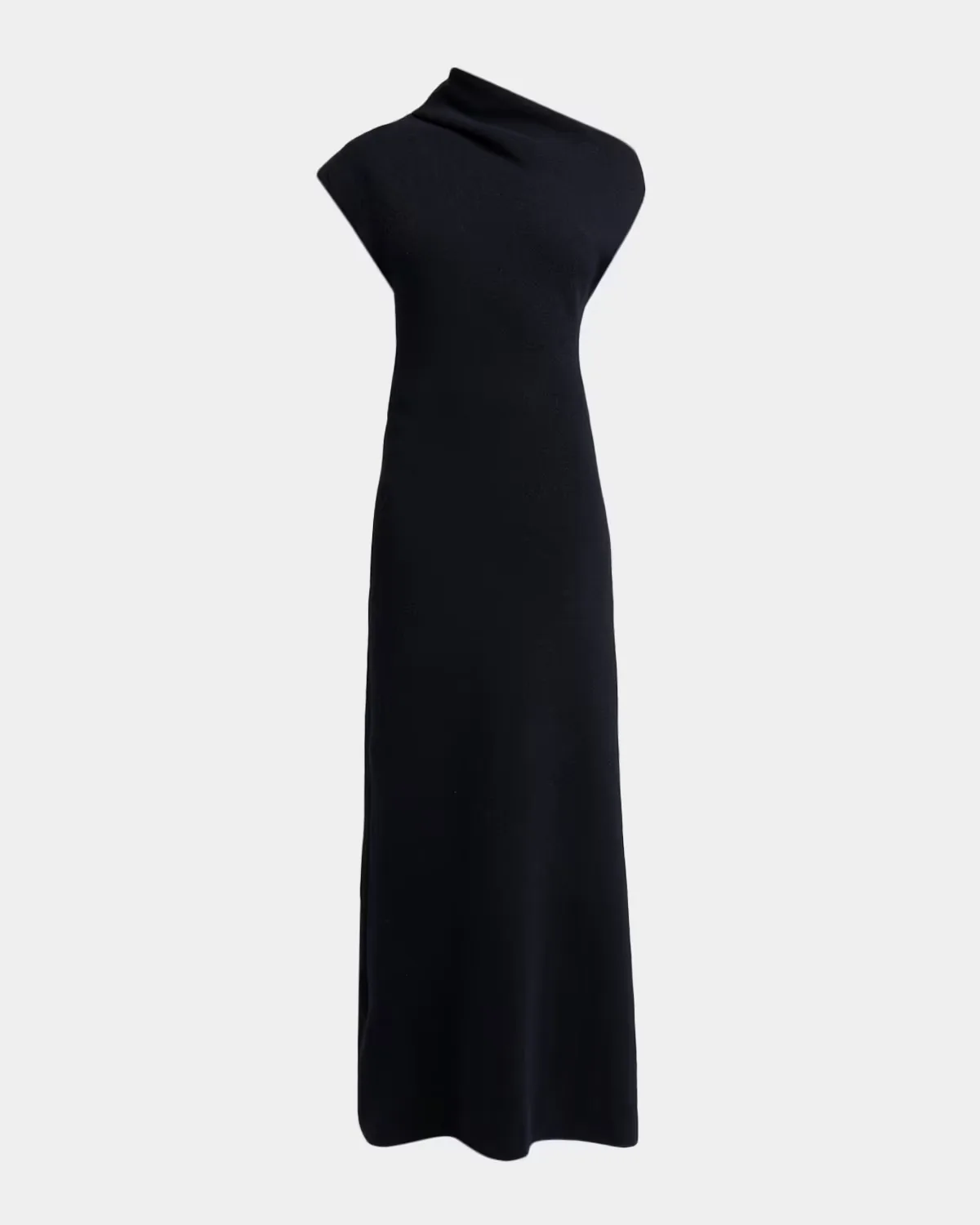 Lothea Asymmetric Merino Wool Knit Maxi Dress