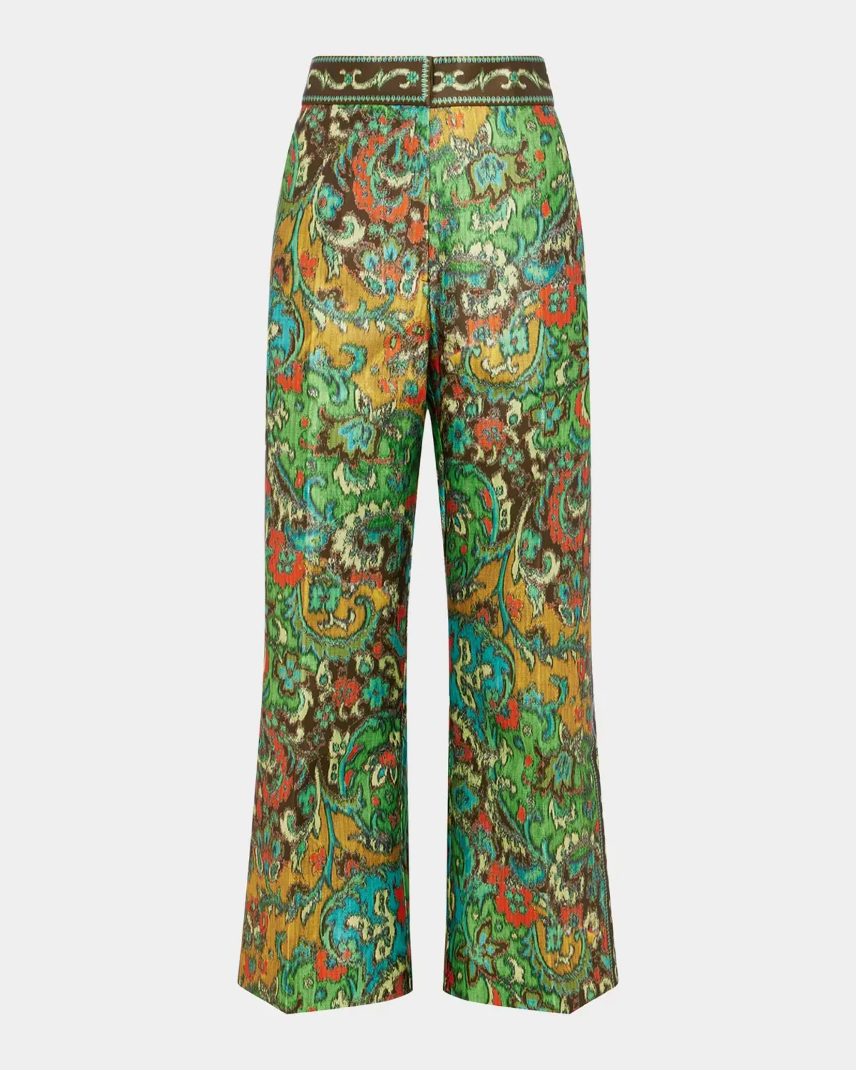 Charlotte Jacquard Wide-Leg Pants by ALMAIS