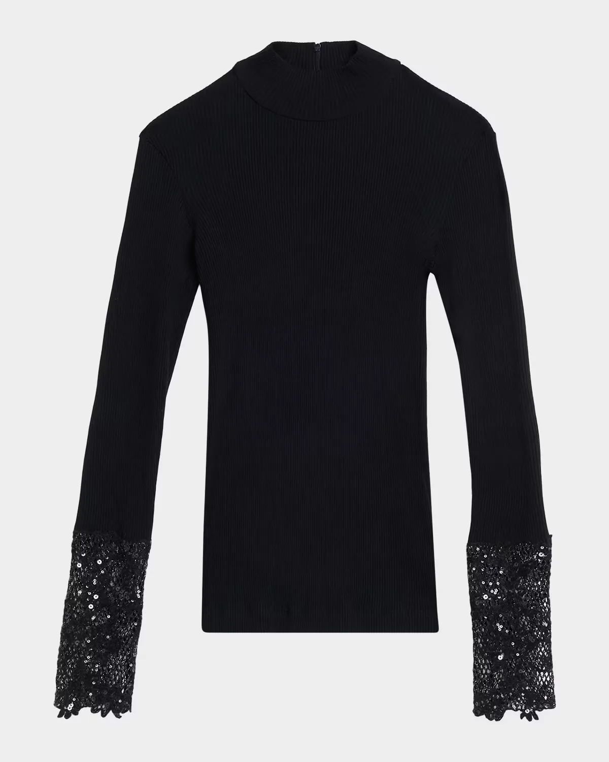 Lace Glow Embroidered Long-Sleeve Top by Brunello Cucinelli
