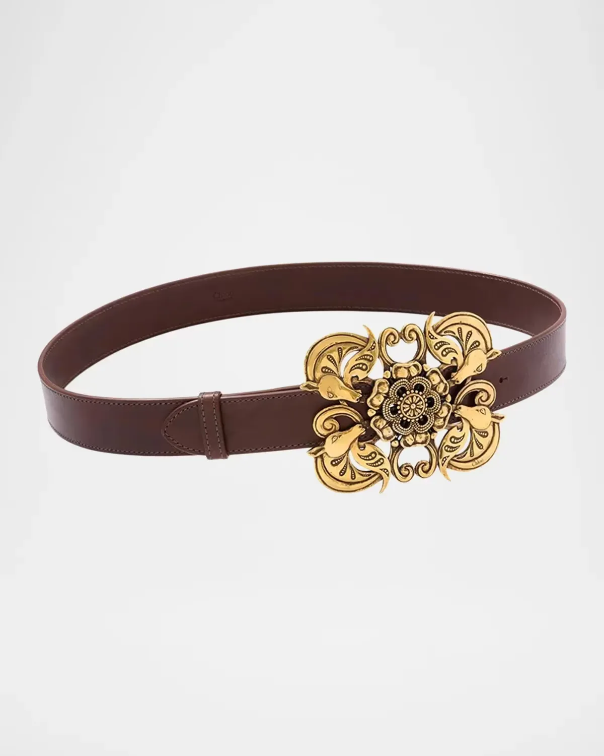 Leather Medallion Belt by Chloé