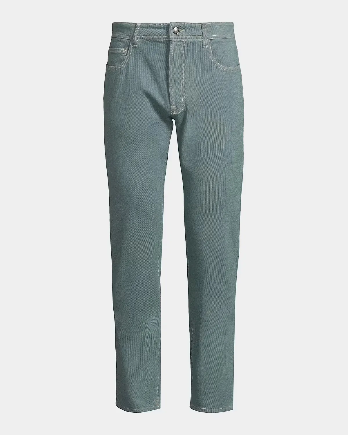 Washed Denim Straight Jeans by Canali