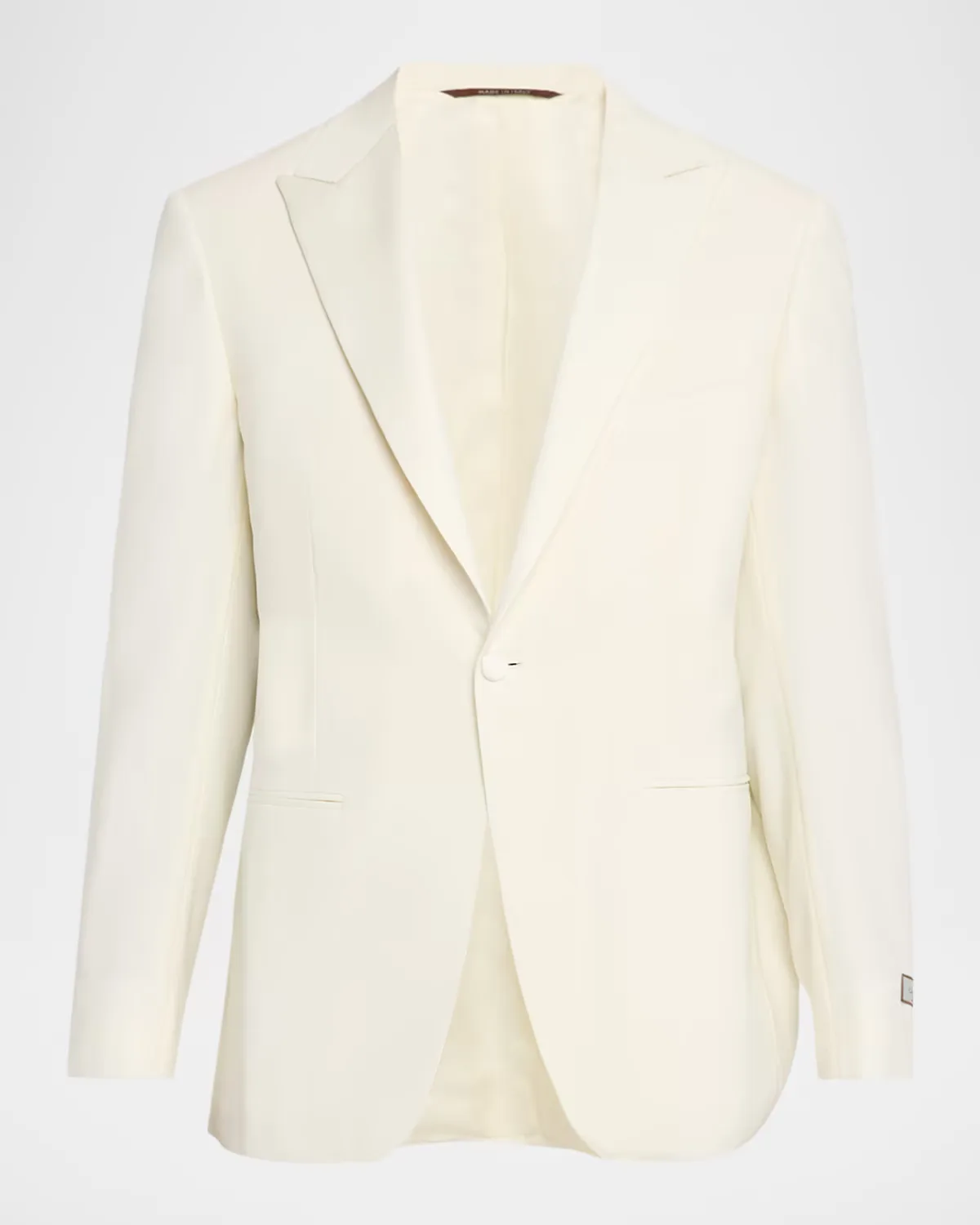 Wool Peak Lapel Dinner Jacket by Canali