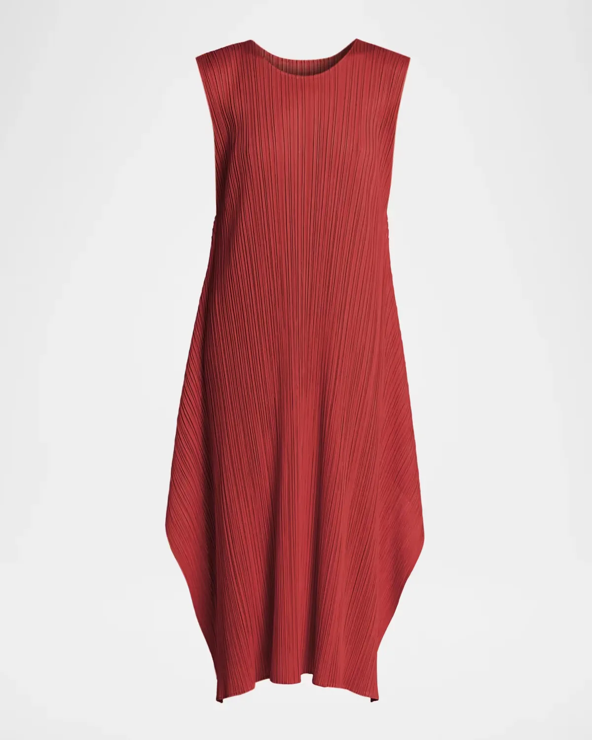 Monthly Colors: September Sleeveless Pleats Midi Dress