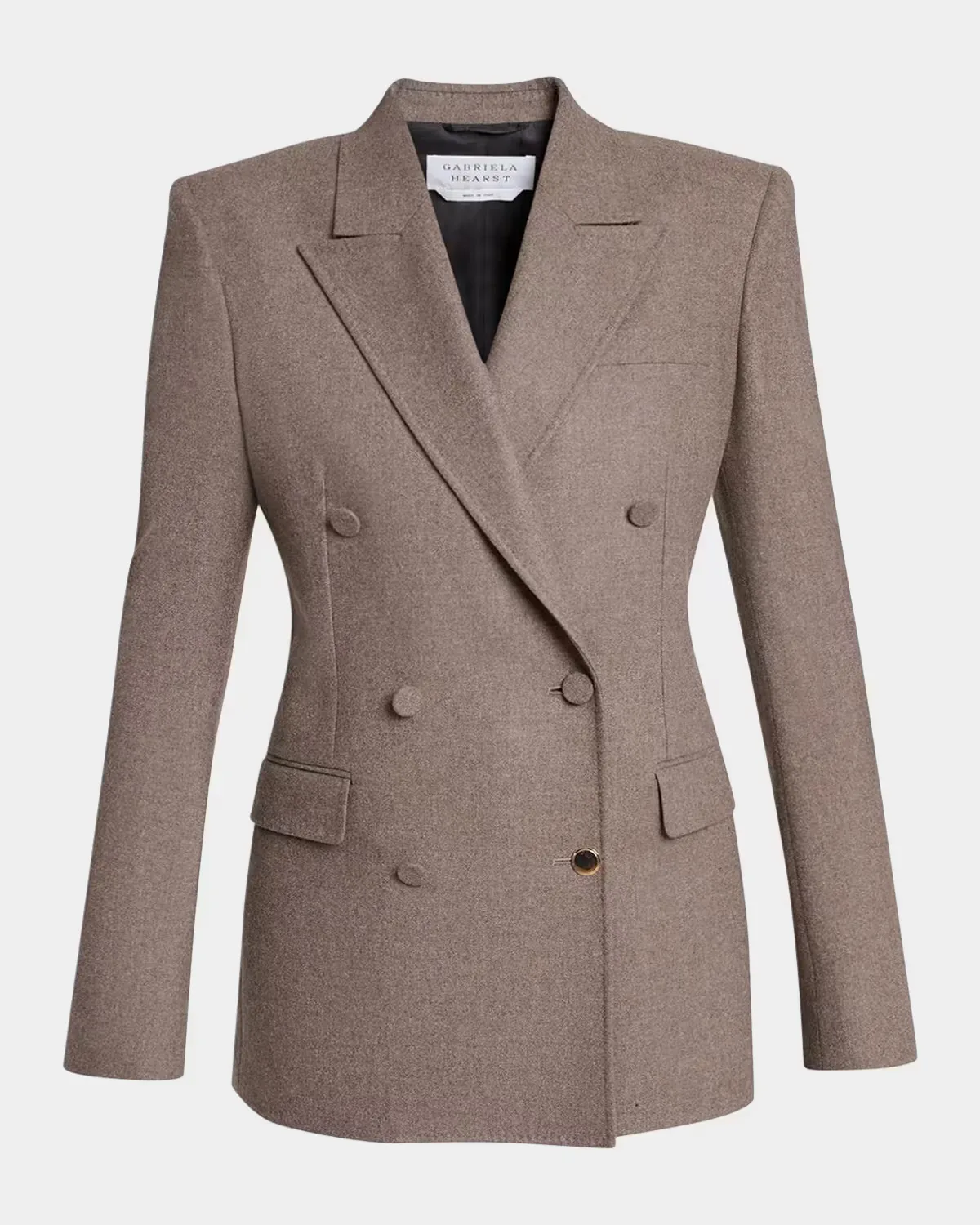 Gavin Wool-Cashmere Flannel Double-Breasted Blazer Jacket by Gabriela Hearst