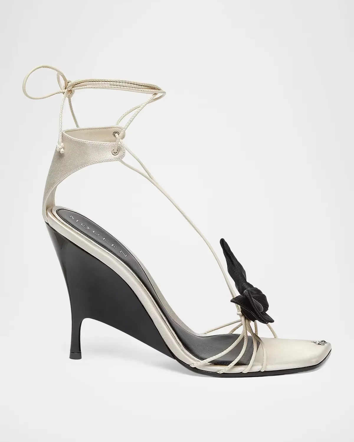 110mm Koko Strappy Leather Wedge Sandals by McQueen