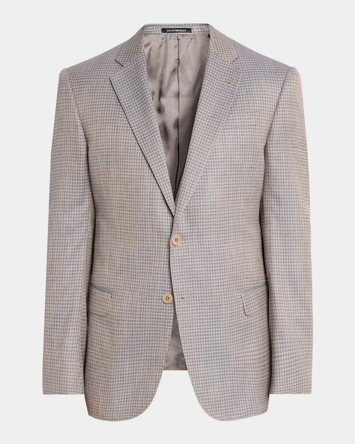 G Line Wool Houndstooth Single-Breasted Sport Coat by Armani