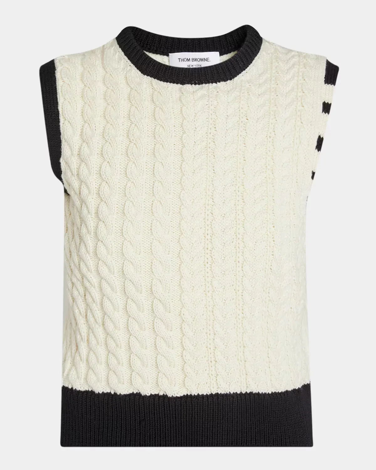 Aran Virgin Wool Cable-Knit Sweater Vest