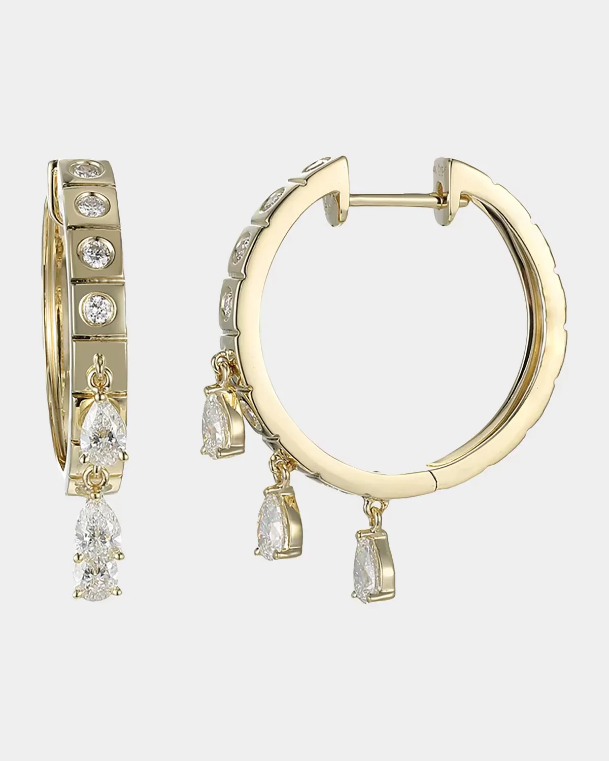 LEGGO Fringe 14K Diamond Small Hoop Earrings
