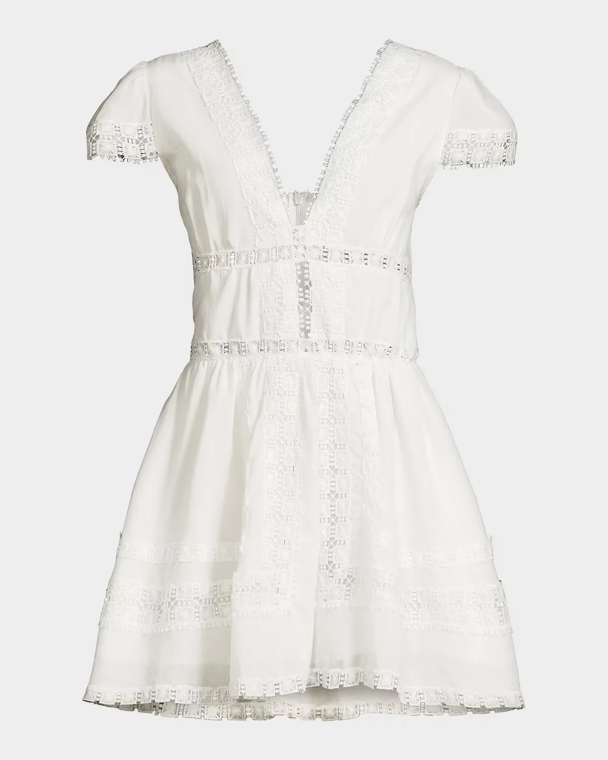Piper Lace-Trimmed Cotton Mini Dress by Peixoto