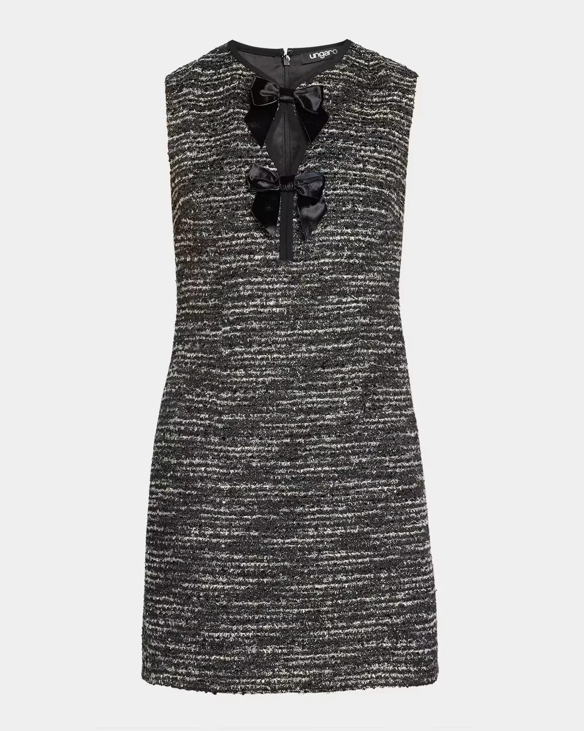 Eliza Sequin Tweed Mini Dress by Ungaro