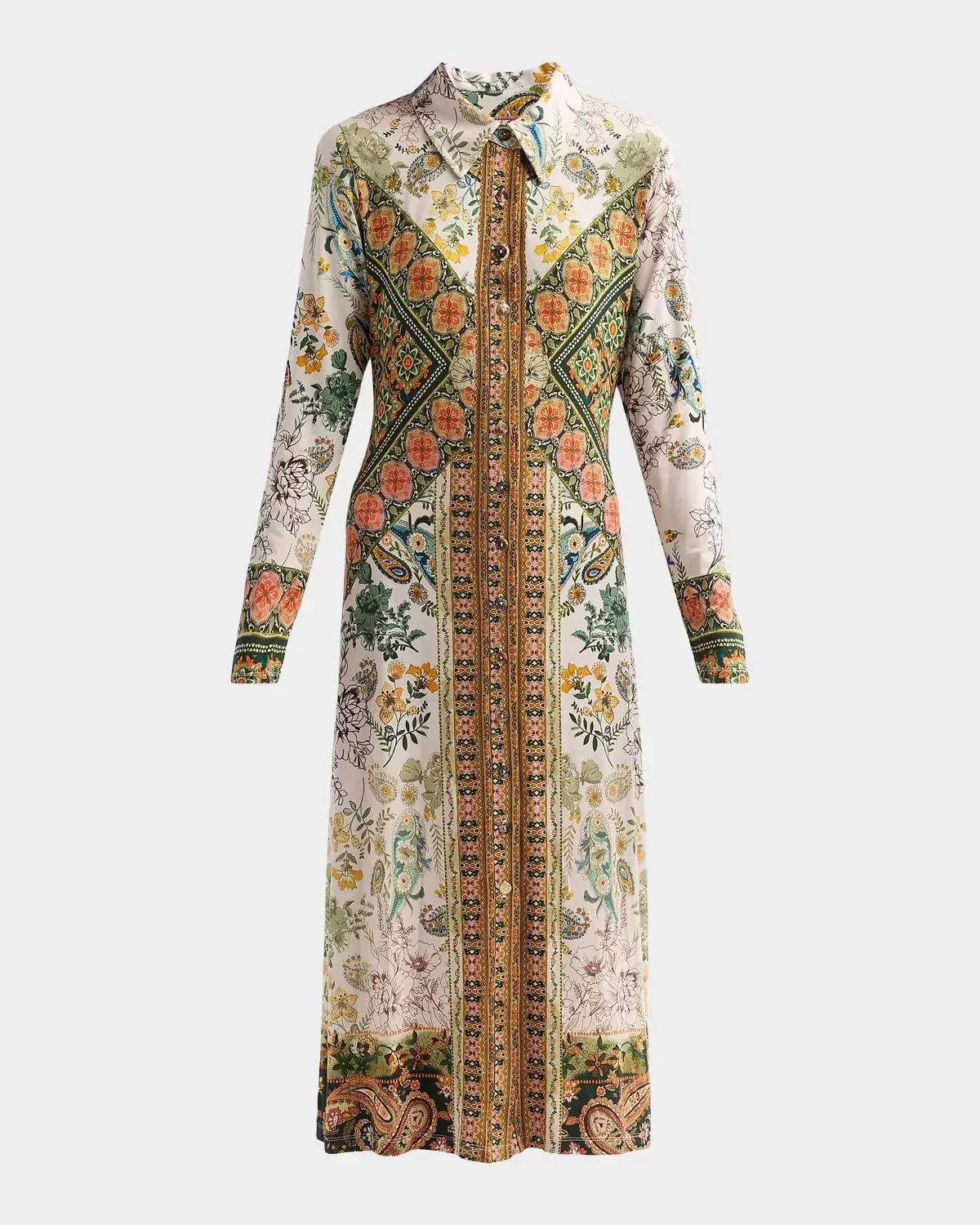 The Janie Favorite Solana Printed Midi Shirtdress by Johnny Was