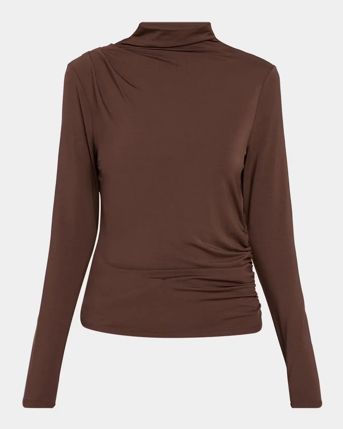 Mylie Draped High-Neck Top by Veronica Beard