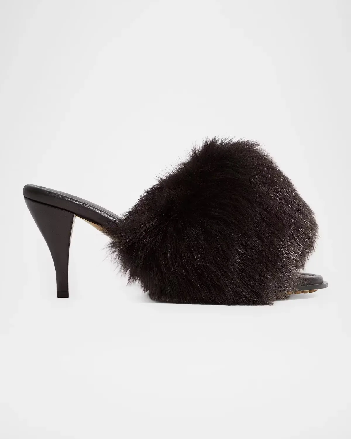 75MM Cherry Shearling & Leather Mules by Bottega Veneta