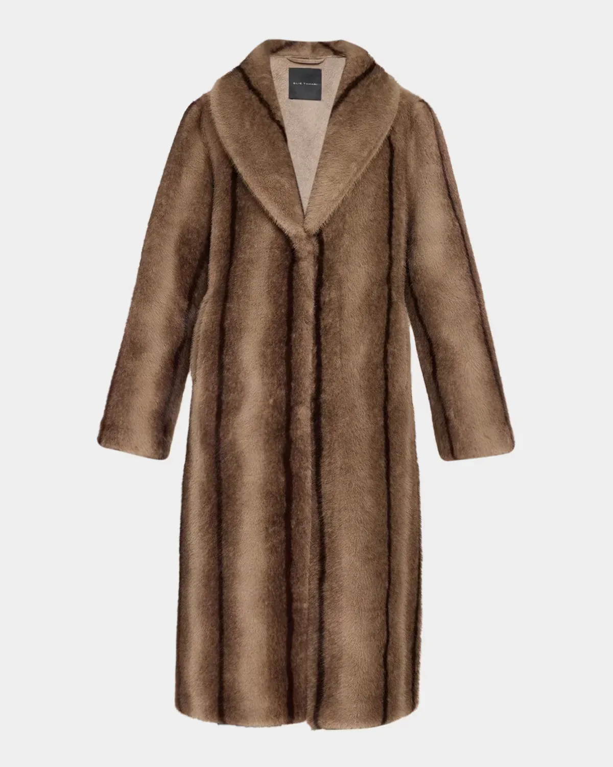 The Hila Shawl-Collar Faux Fur Coat by Elie Tahari