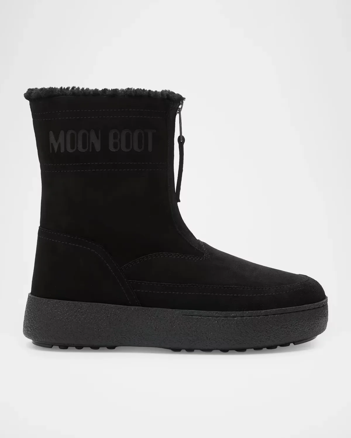 L-Track Lara Shearling-Trim Suede Boots by Moon Boot