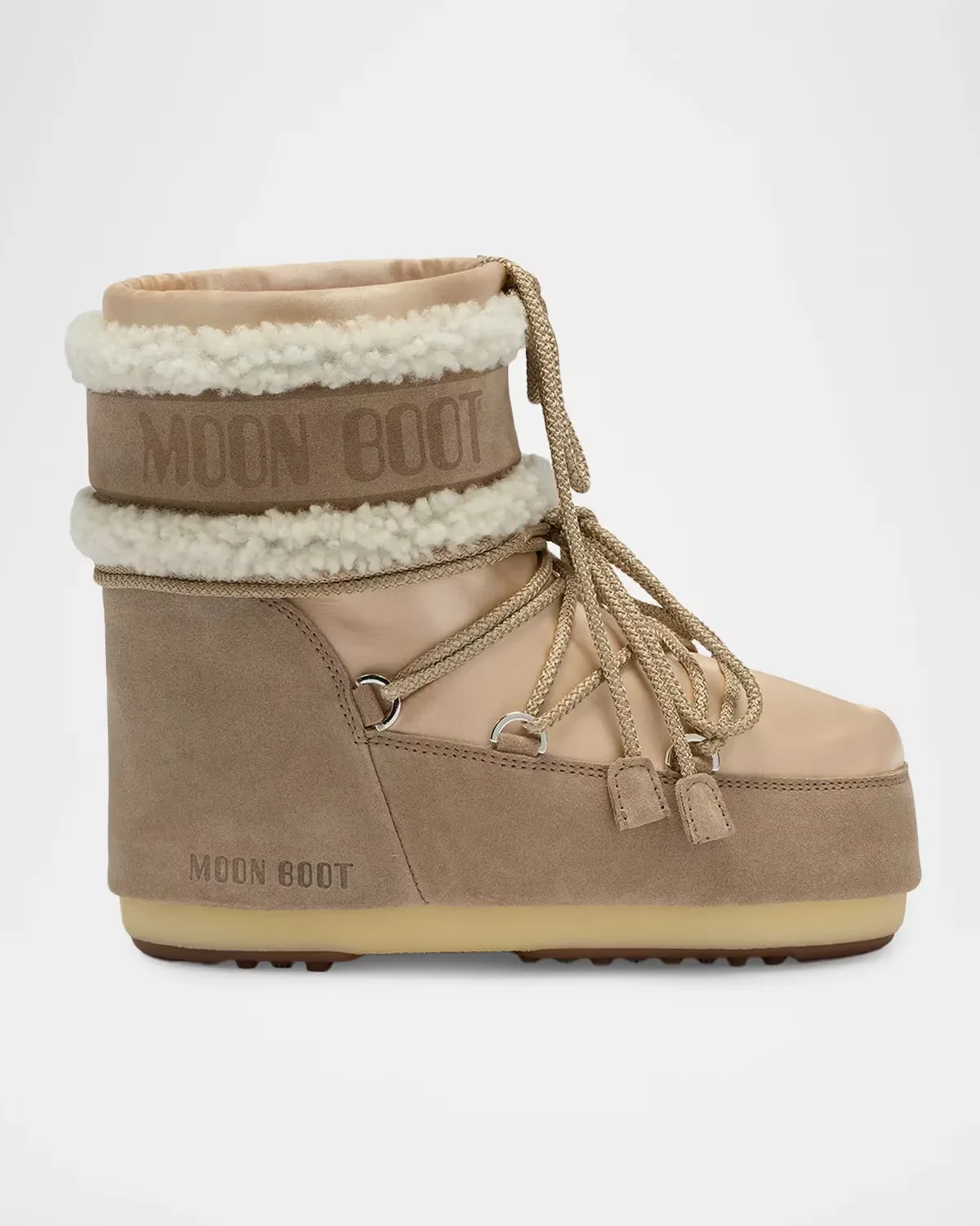 Icon Low Shearling-Trimmed Suede and Nylon Snow Boots by Moon Boot