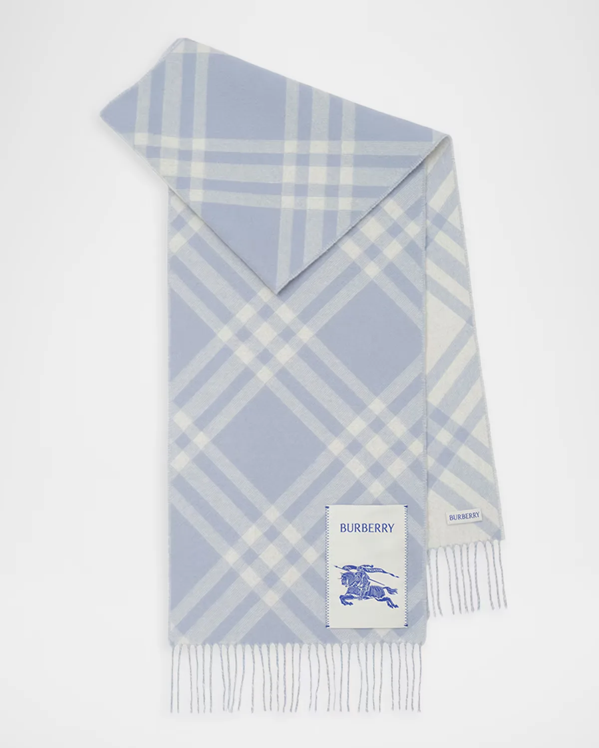 Double-Faced Cashmere Check Scarf by Burberry