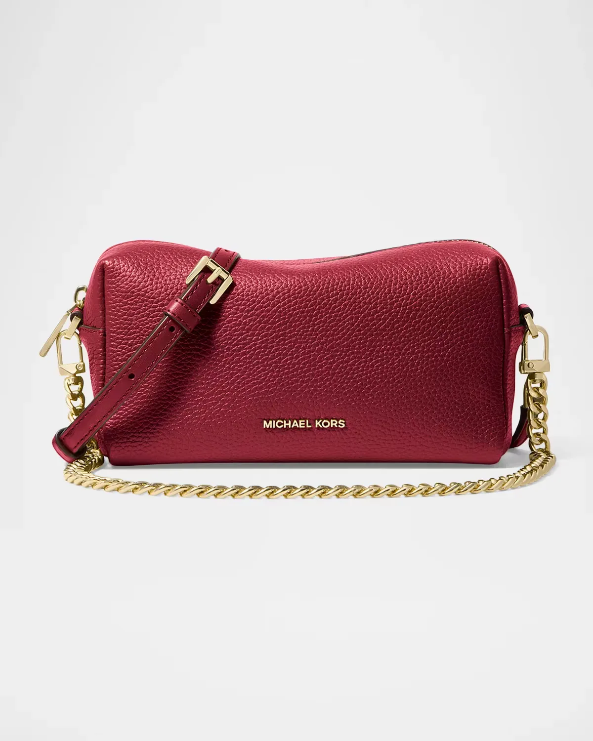 Logo Leather Shoulder Bag by Michael Kors