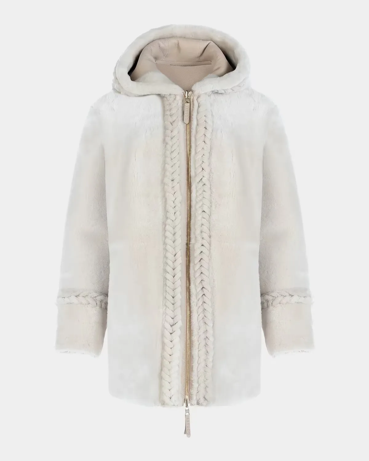 Reversible Merino Shearling Hooded Parka by Gorski