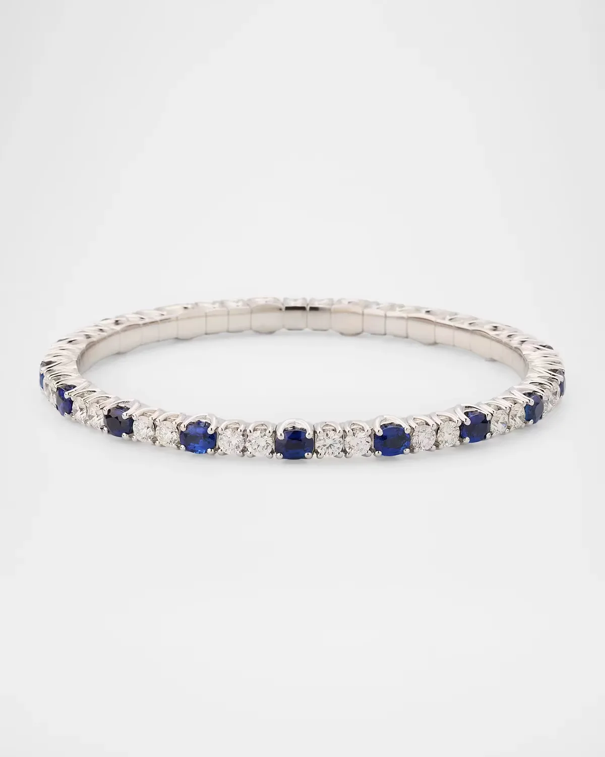 18K White Gold Xpandable for the Love of Color Diamond and Sapphire Bracelet by Picchiotti