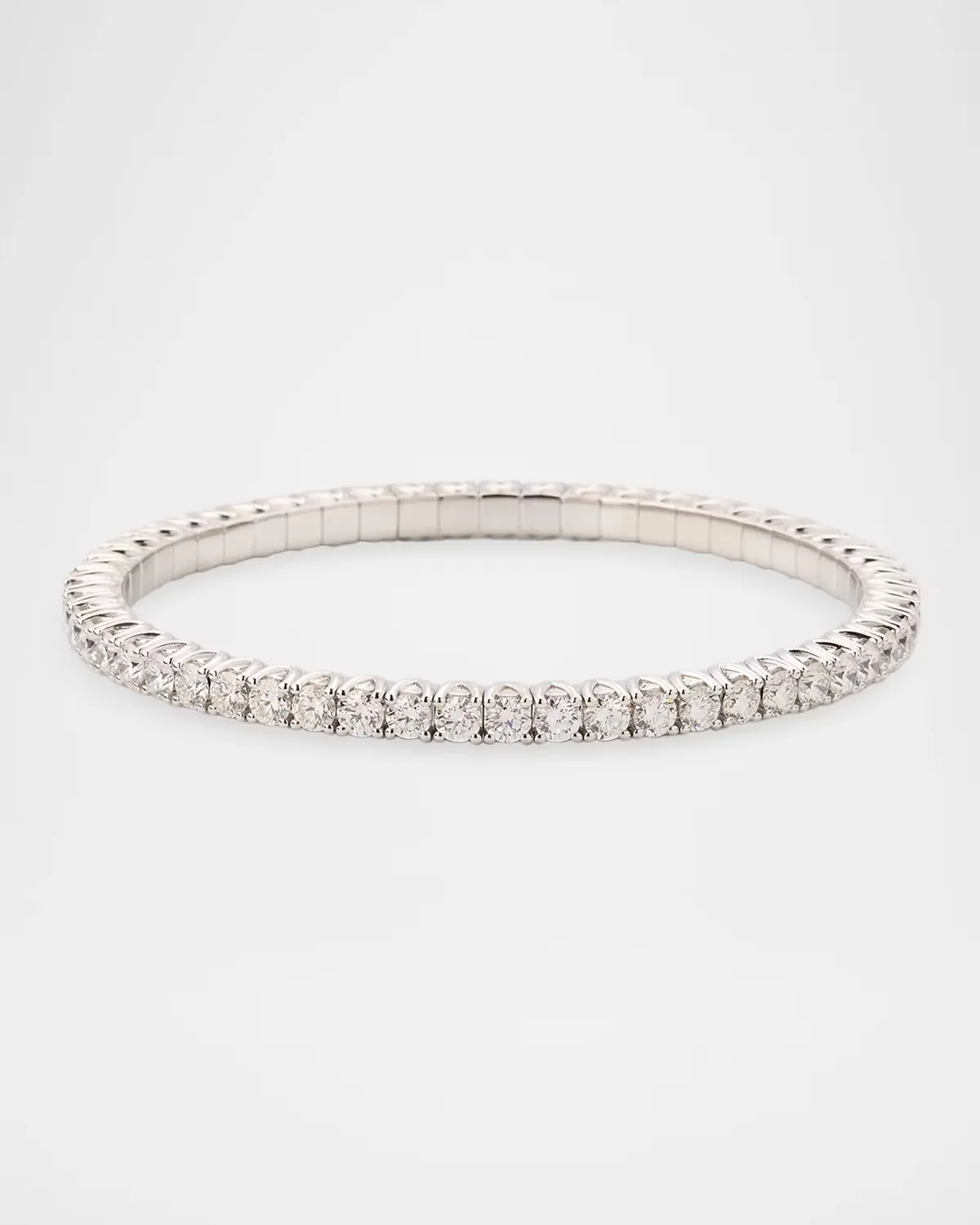 18K White Gold Xpandable Classic Diamond Bracelet