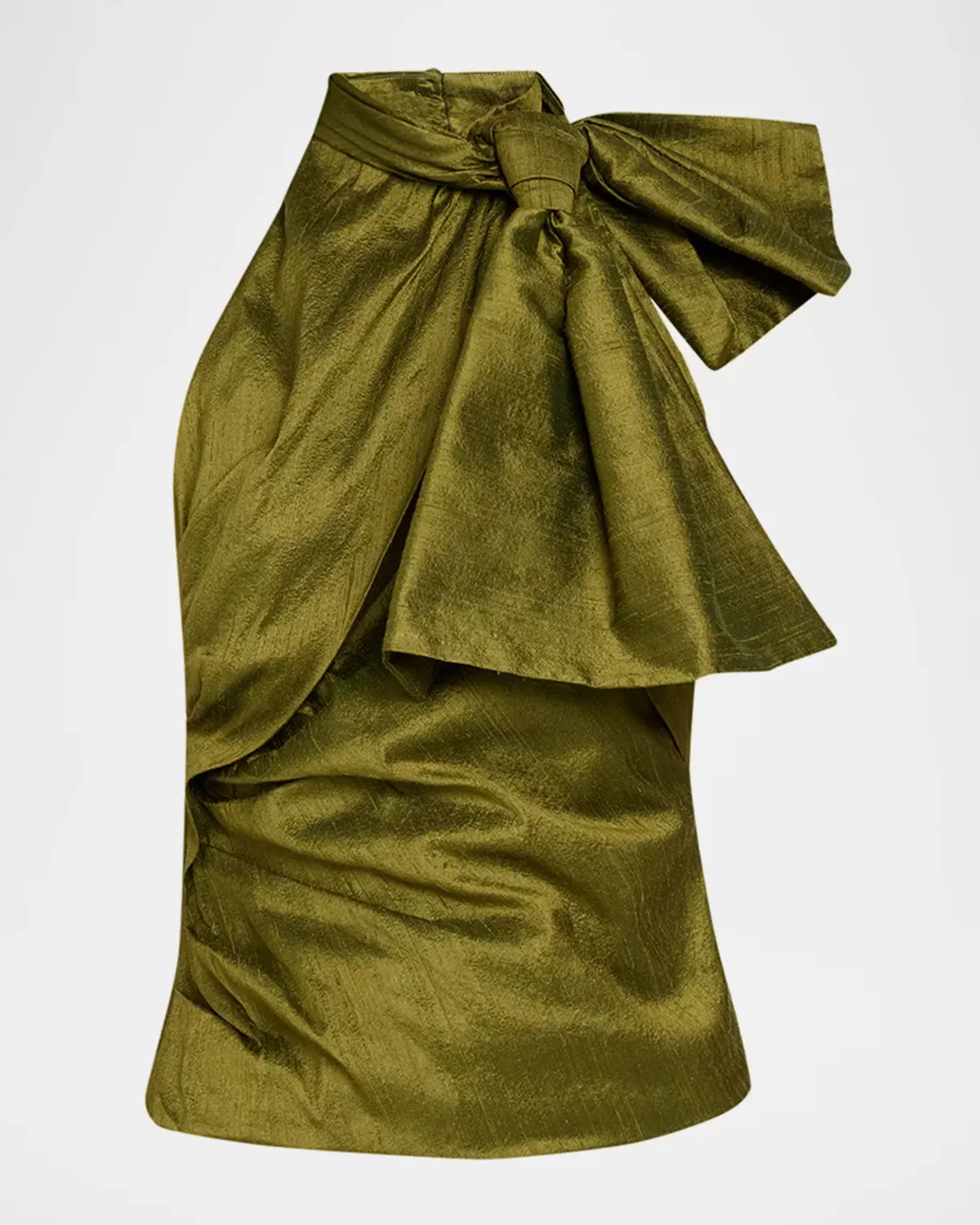 Bow-Neck Silk Halter Top by CHRISTOPHER JOHN ROGERS