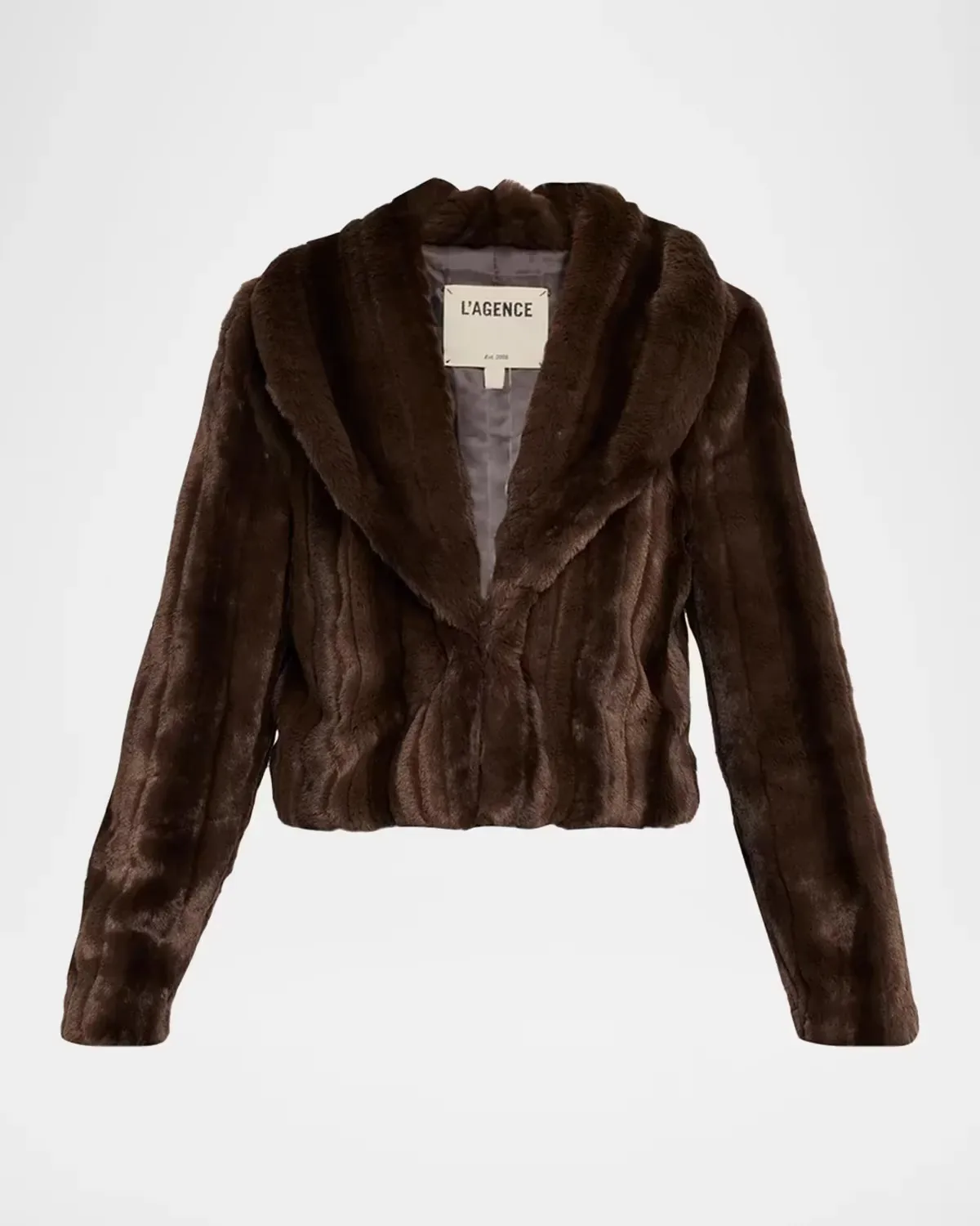Davy Faux Fur Cropped Jacket by L & apos;AGENCE