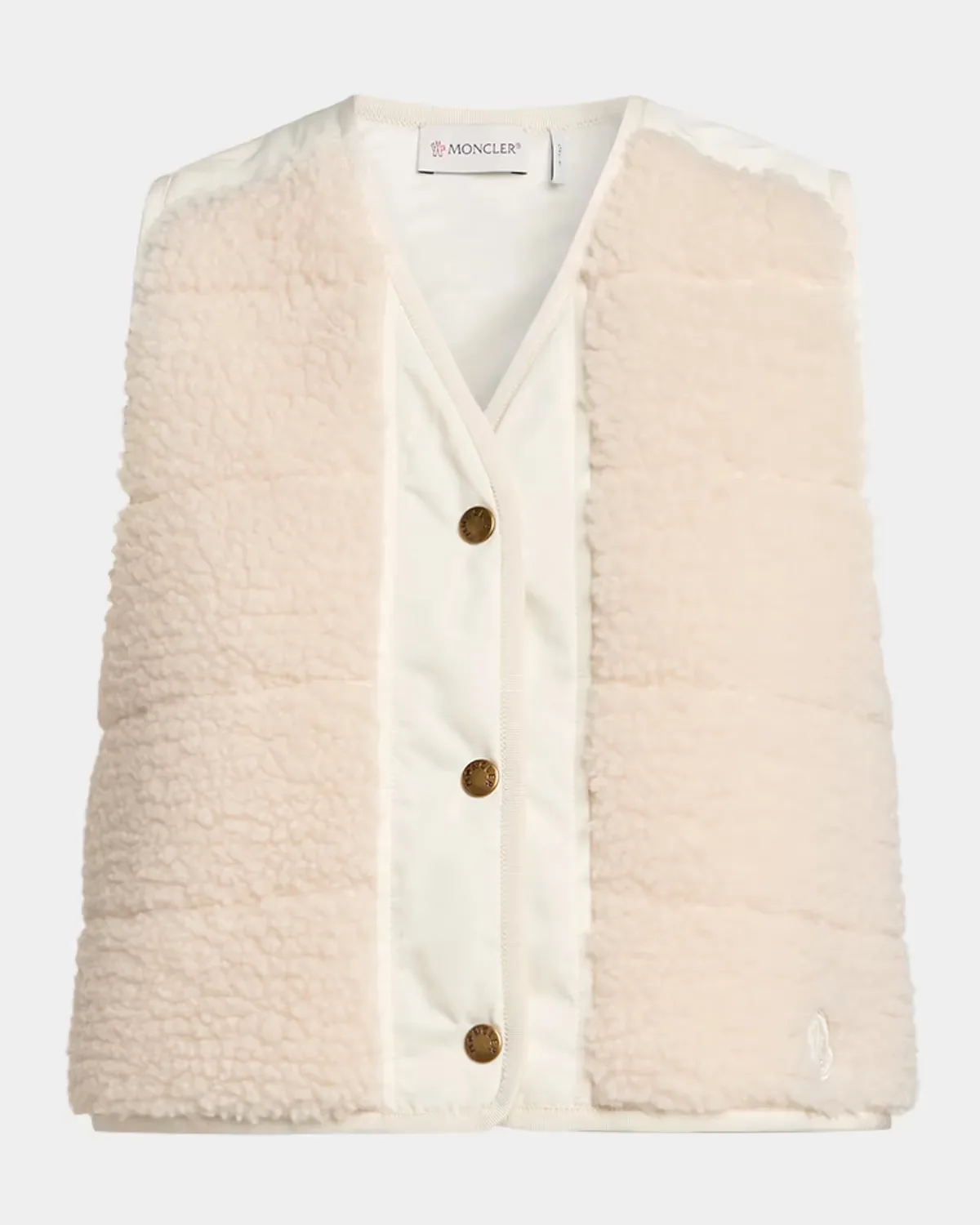 Faux Fur Paneled Vest by Moncler
