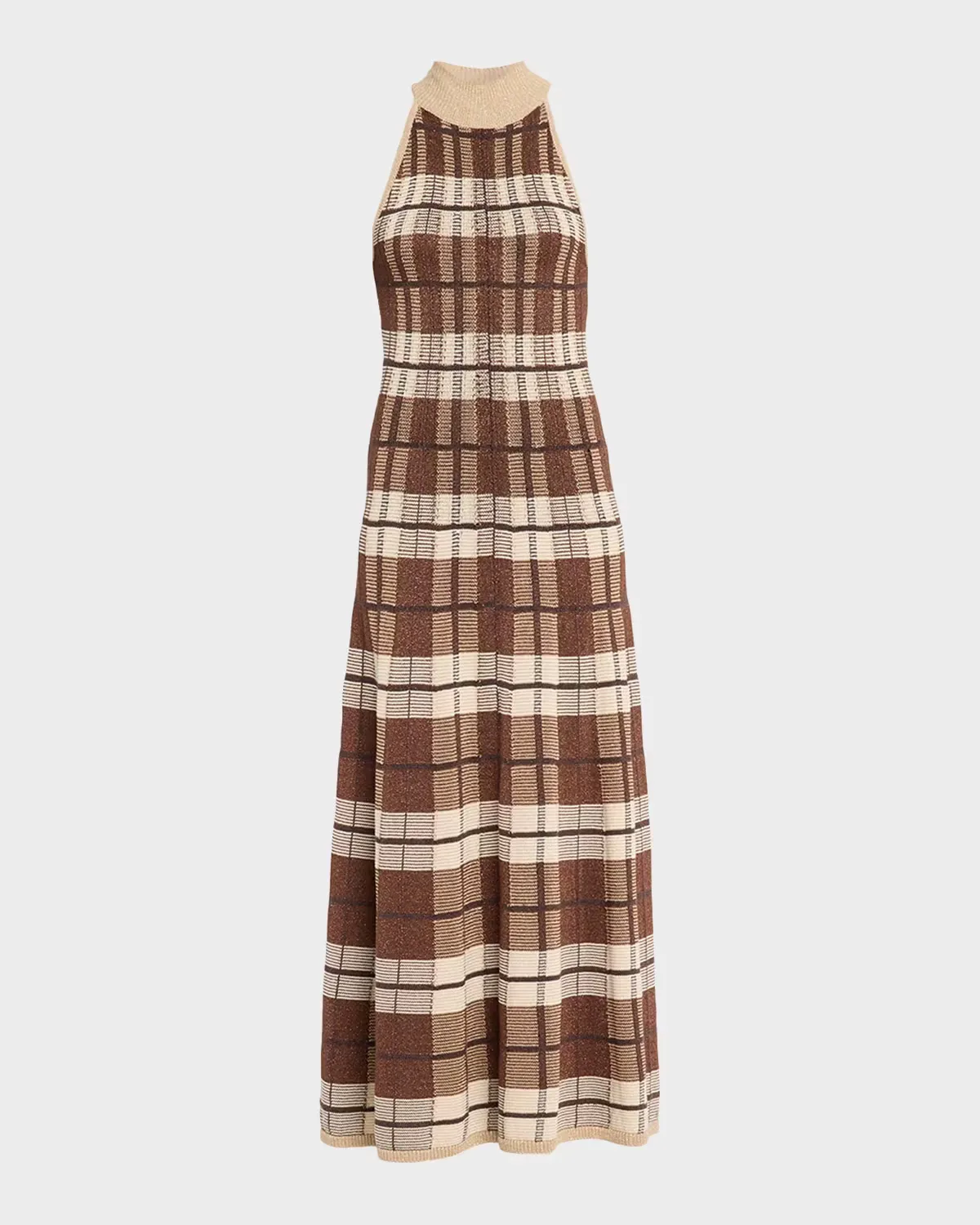 Louisa Sleeveless Plaid Knit Midi Dress by Ramy Brook