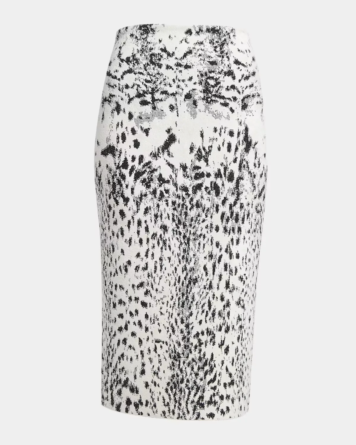Lynx Jacquard Compact Velvet Knit Pencil Skirt