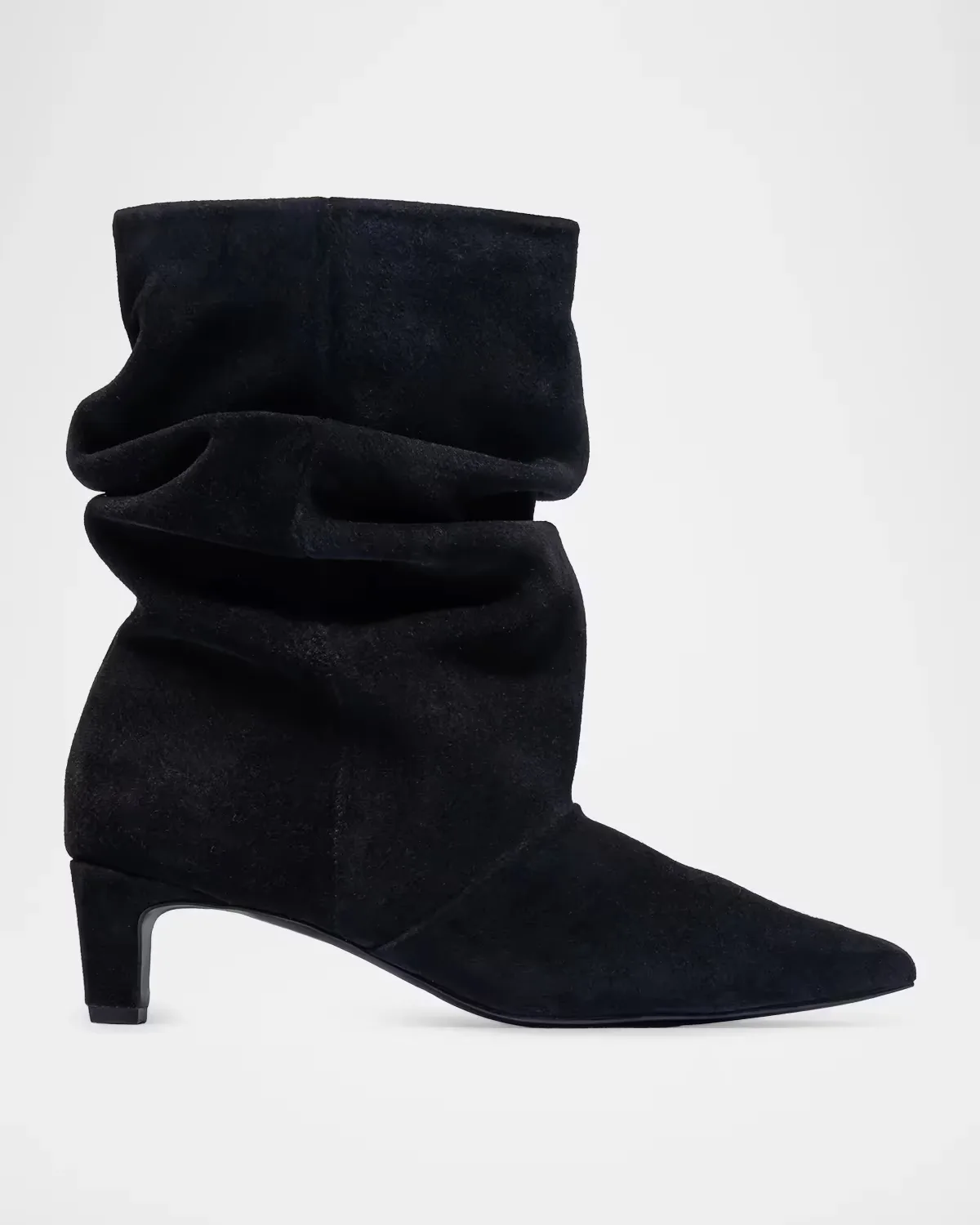 45mm Etta Slouched Suede Mid-Calf Boots