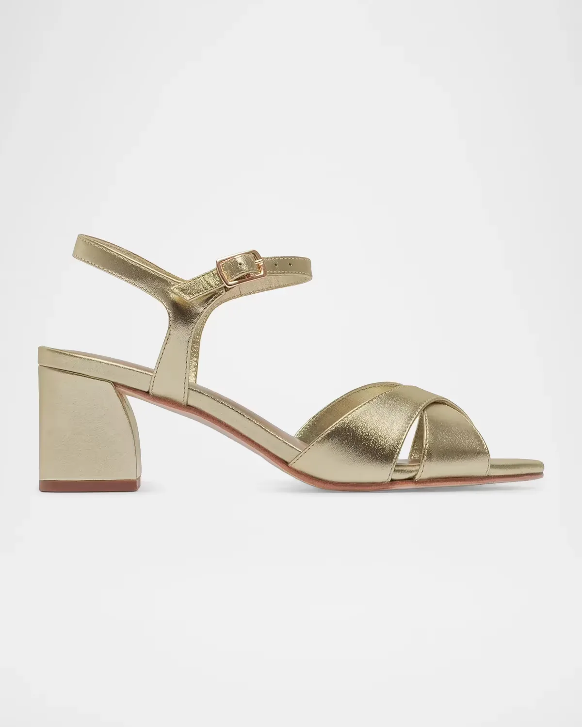 50mm Ginni Suede Ankle-Strap Sandals