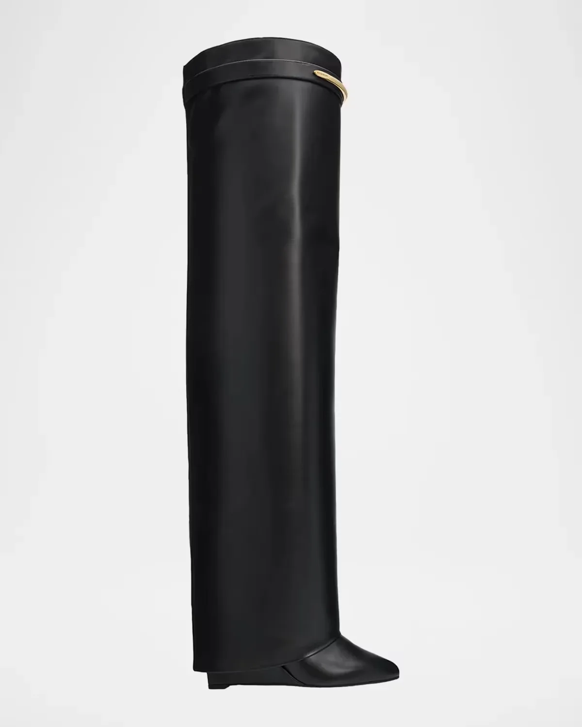 90mm Shark Pinch Leather Over-the-Knee Boots by GIVENCHY