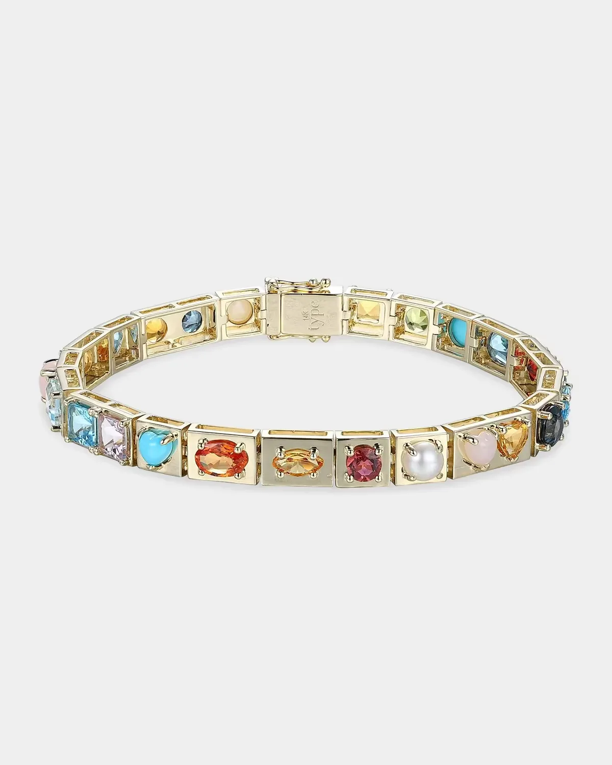 14k Gold the Lego Collection Multi-Stone Bracelet by TYPE JEWELRY