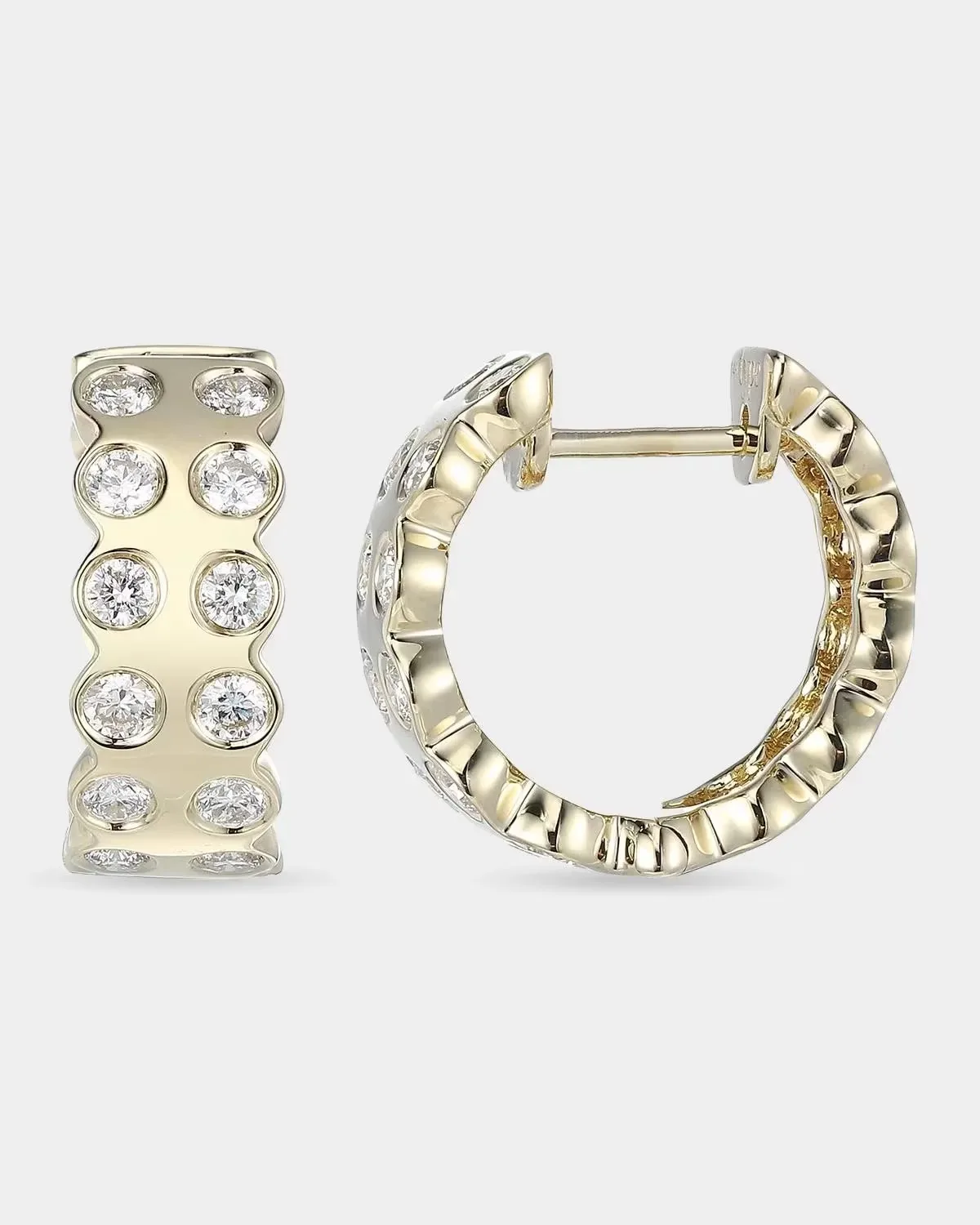 Leggo 2.0 14K Yellow Gold & 0.76 TCW Diamond Small Hoop Earrings