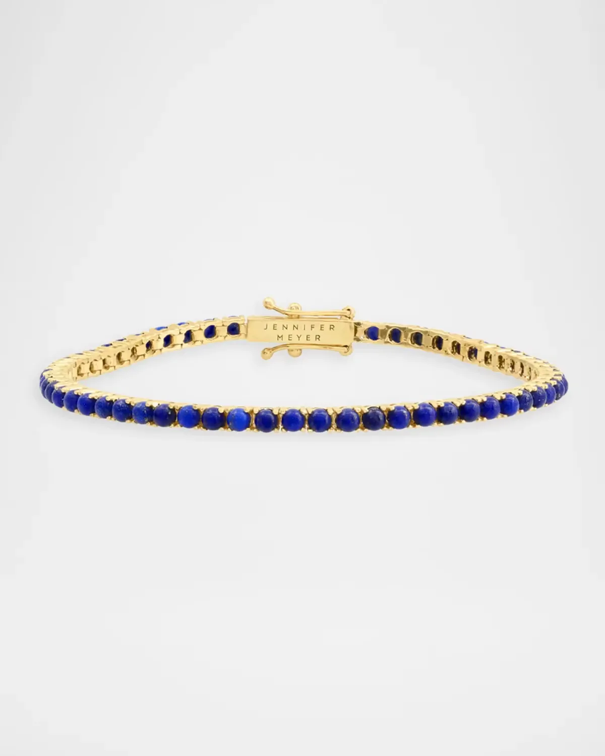 18K Yellow Gold 4-Prong Lapis Large Tennis Bracelet by Jennifer Meyer