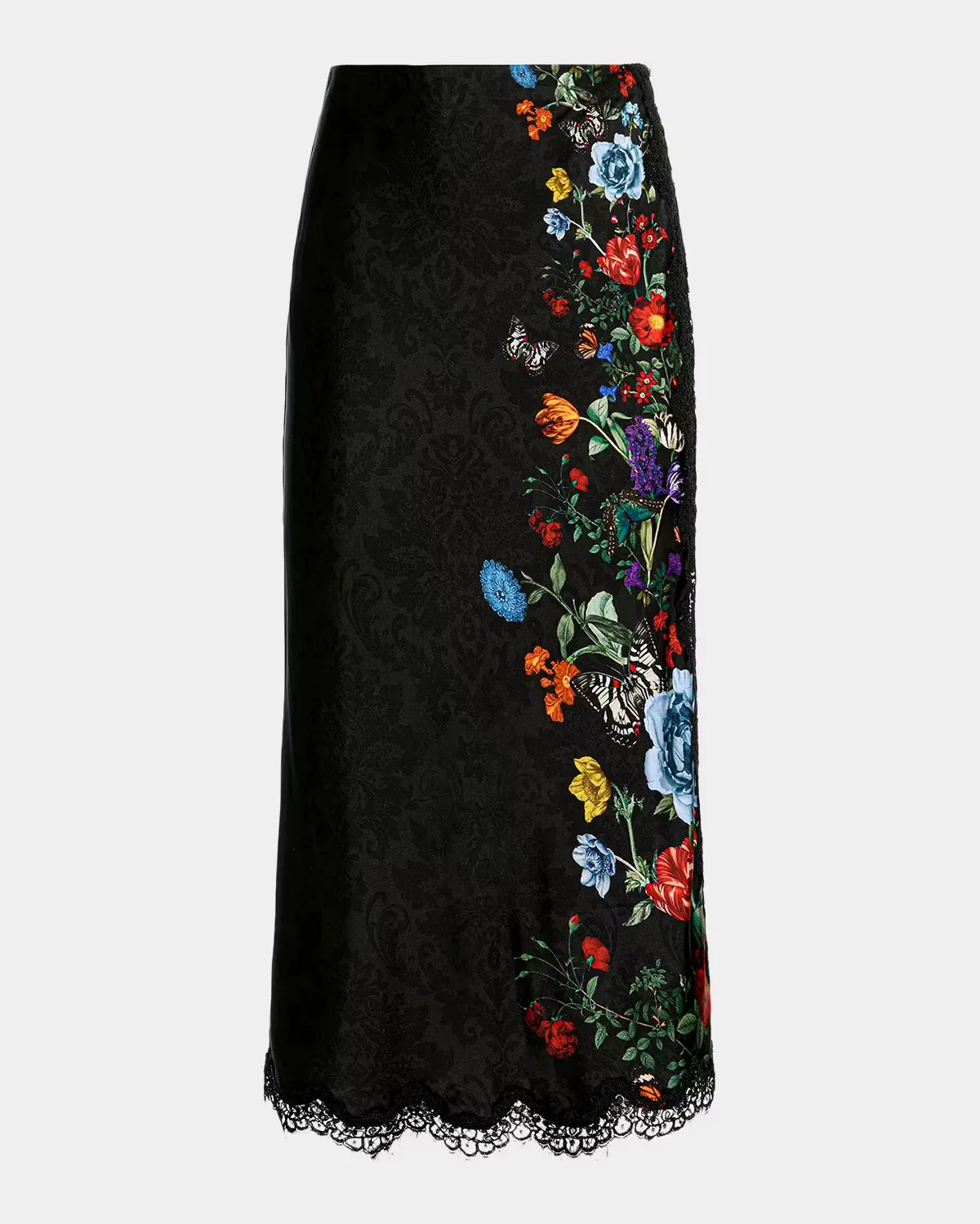 Maeve Floral Midi Slip Skirt by Alice + Olivia