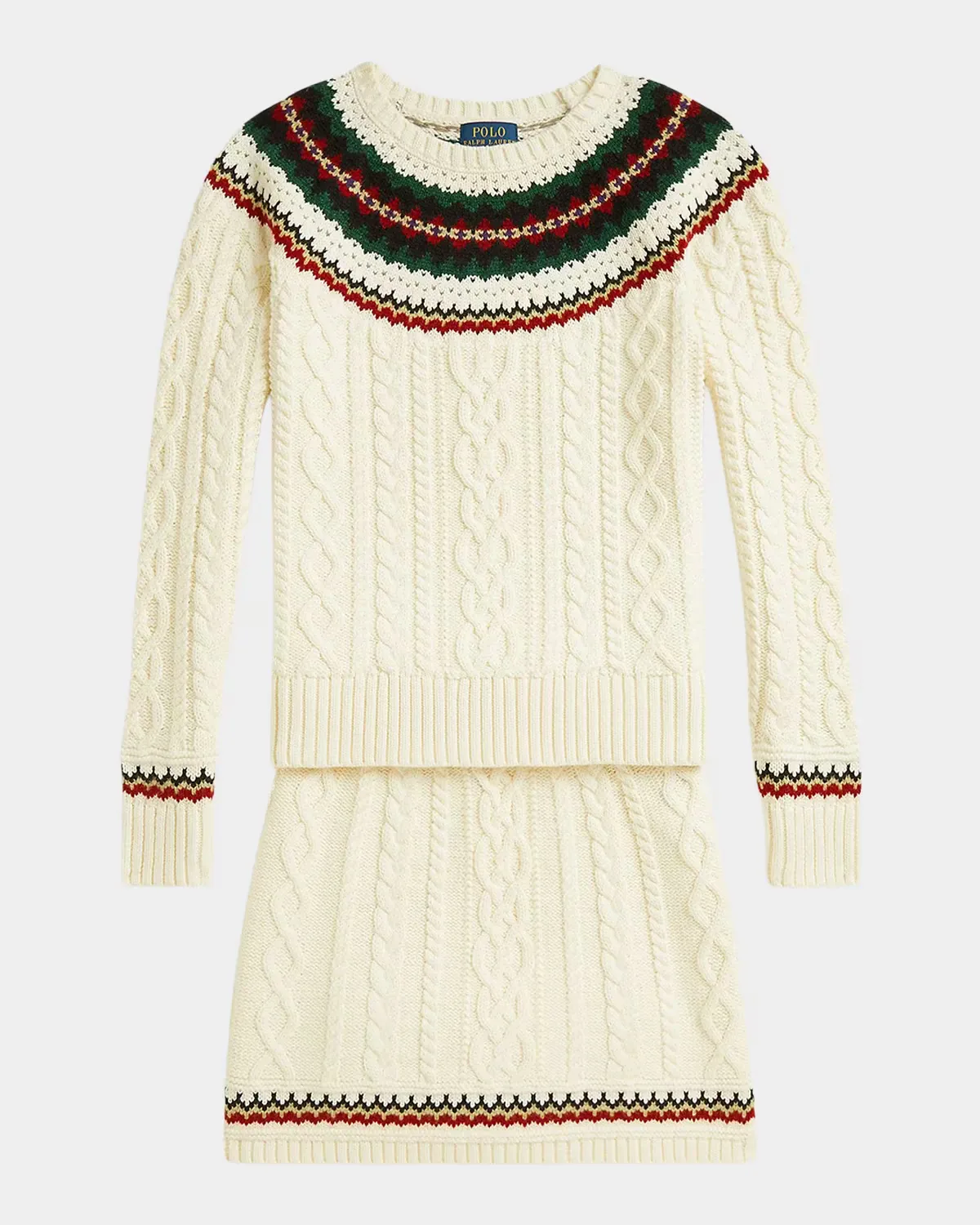 Fair Isle-Inspired Sweater & Skirt Set by Polo Ralph Lauren