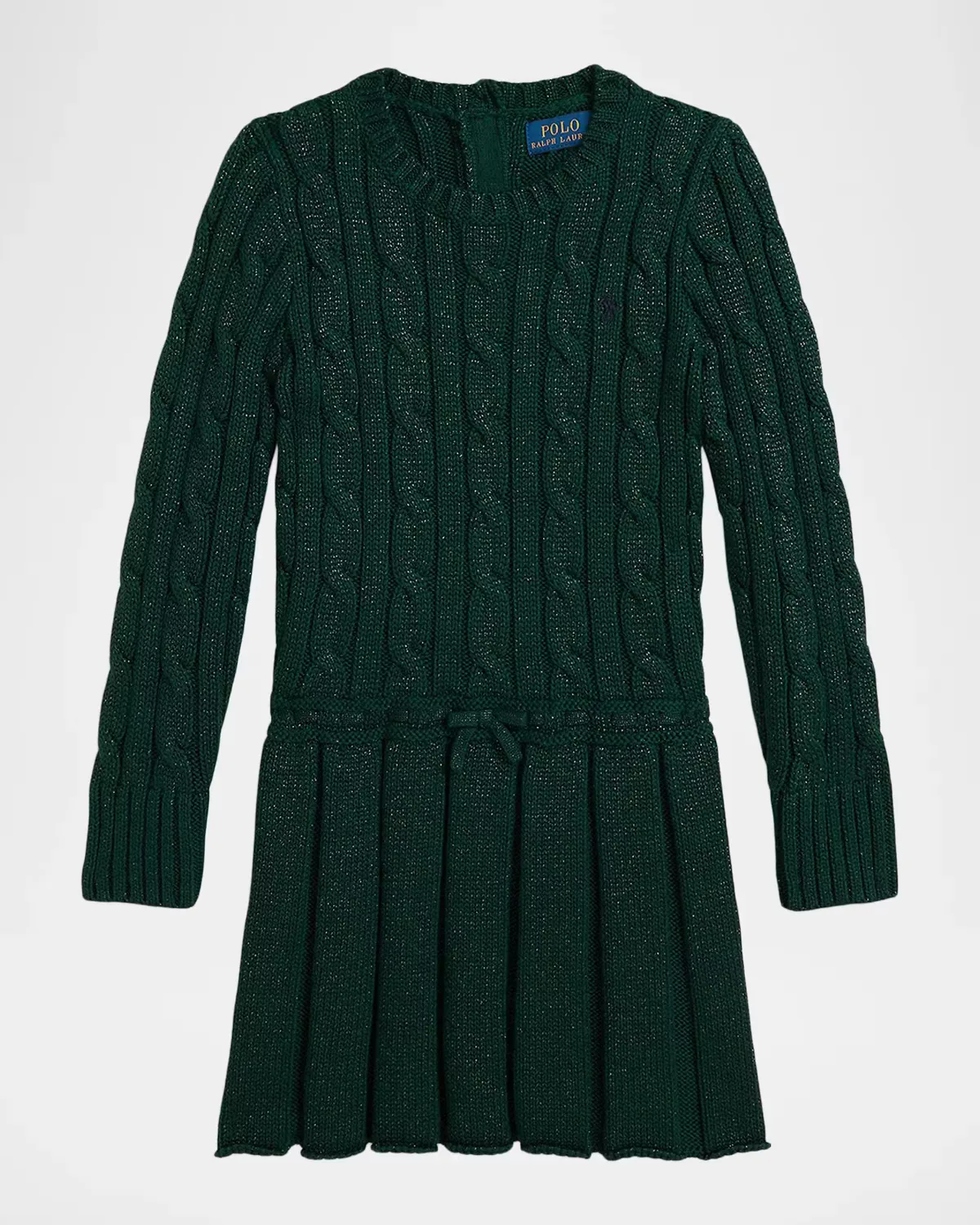 Metallic Cable-Knit Cotton Sweater Dress by Polo Ralph Lauren