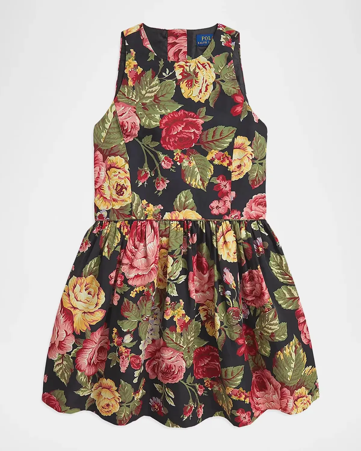 Sleeveless Floral Faille Dress by Polo Ralph Lauren
